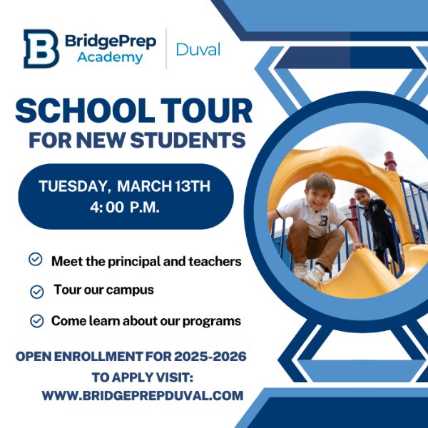 School Tours for New Families 4:00 p.m.